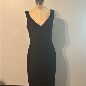 Wayne Clark Elegant Black Sleeveless Midi Dress